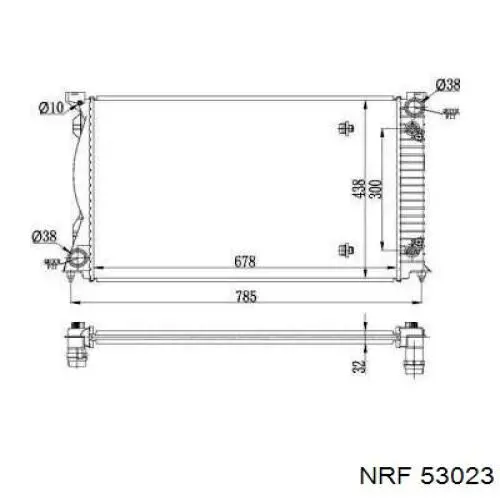 Радиатор 53023 NRF