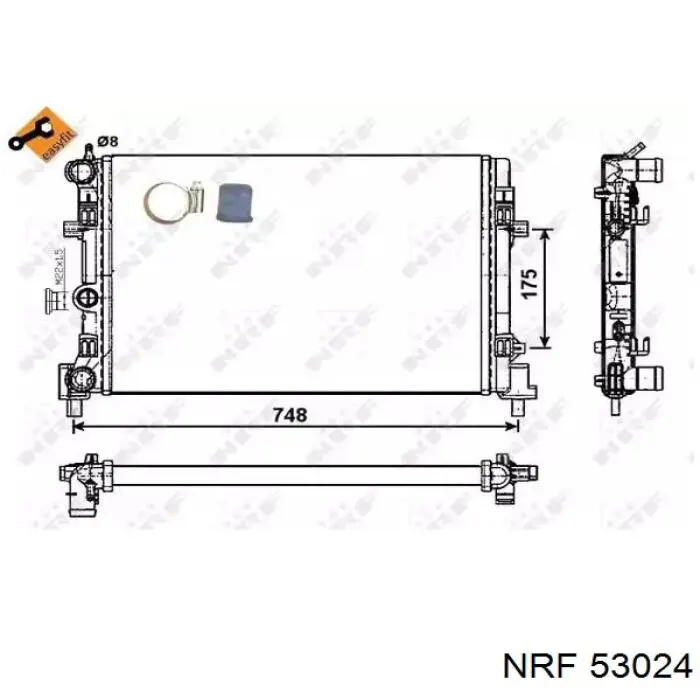 Радиатор 53024 NRF