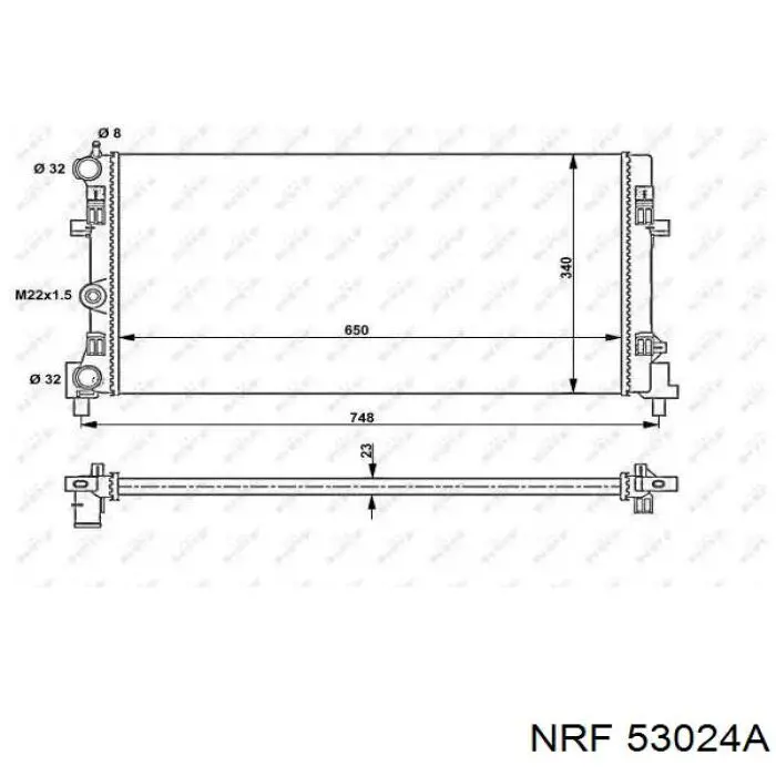 53024A NRF radiador de esfriamento de motor