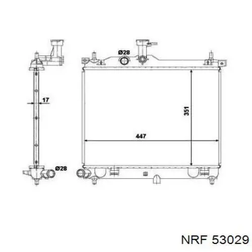 Радиатор 53029 NRF