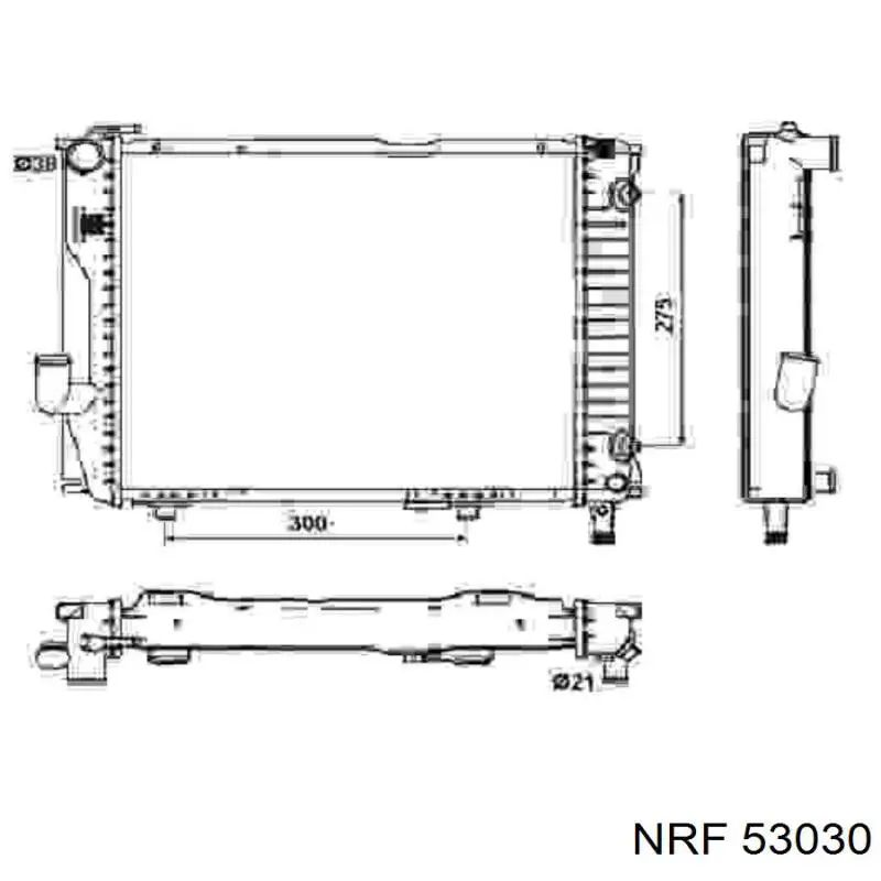 Radiador refrigeración del motor 53030 NRF