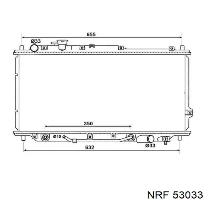 Radiador refrigeración del motor 53033 NRF