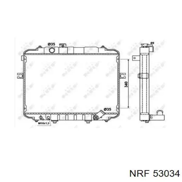 Радиатор 53034 NRF