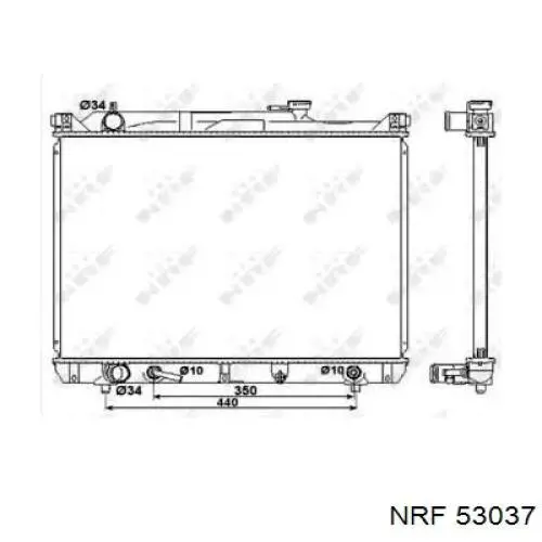 Радиатор 53037 NRF