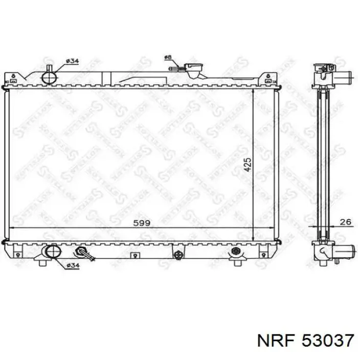 Купить 53037 NRF Радиатор водяной