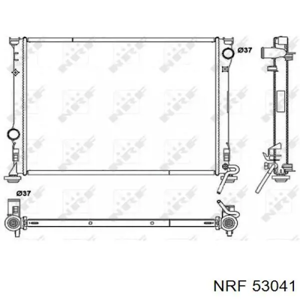 Radiador refrigeración del motor 53041 NRF