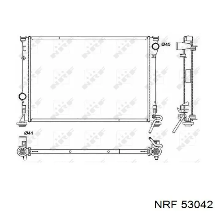 Радиатор 53042 NRF