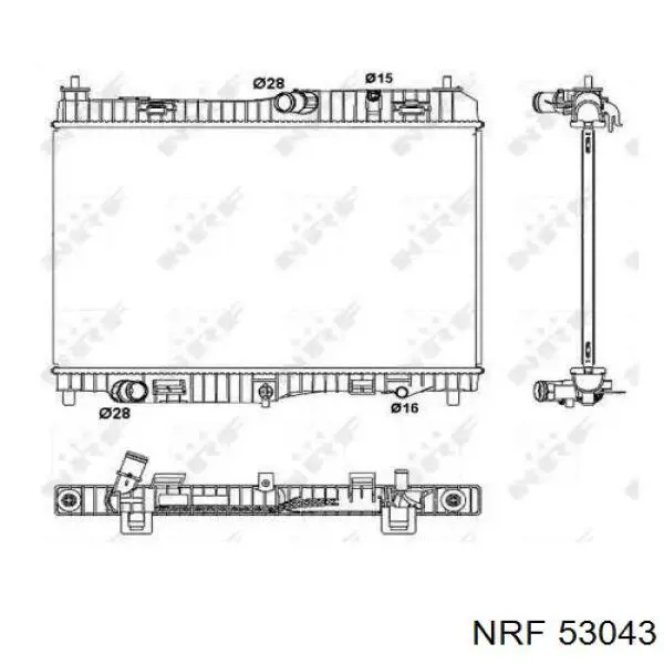 53043 NRF радиатор