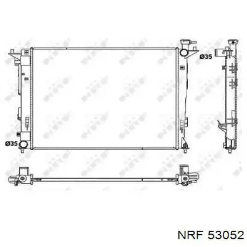 Радиатор 53052 NRF