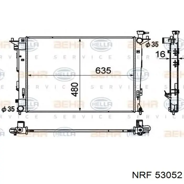 Радиатор охлаждения двигателя NRF 53052 цена, от 137.89 USD