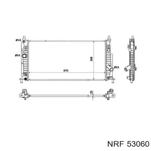 Радиатор 53060 NRF