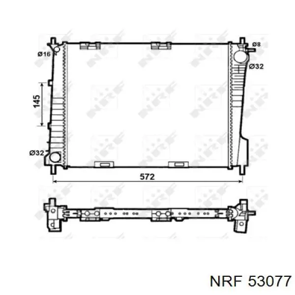 Радиатор охлаждения двигателя NRF 53077 цена, от 117.03 USD