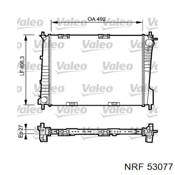 Купить 53077 NRF Радиатор водяной