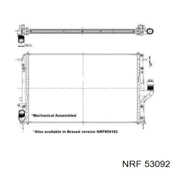 53092 NRF радиатор