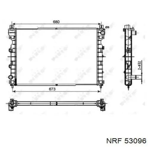 Радиатор 53096 NRF