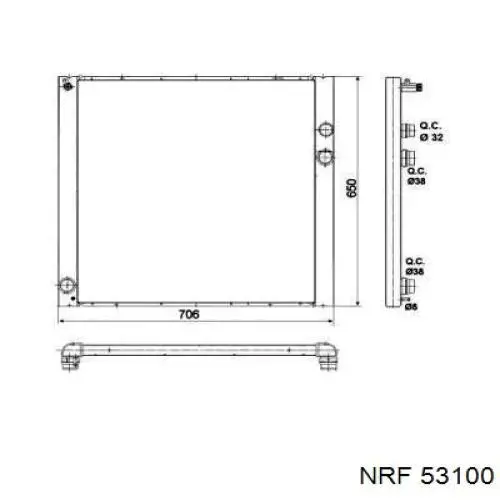 53100 NRF Радиатор основной