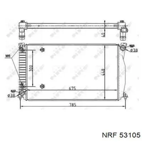 Radiador refrigeración del motor 53105 NRF