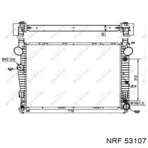 Радиатор 53107 NRF