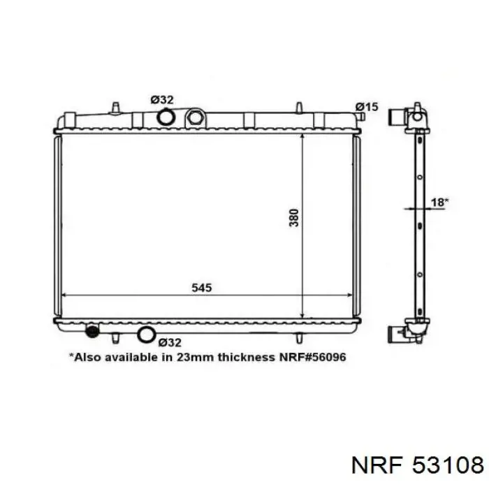 53108 NRF Радиатор основной