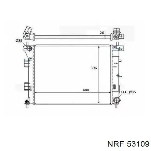 Купить 53109 NRF Радиатор водяной