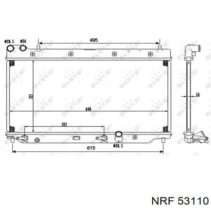 Радиатор 53110 NRF