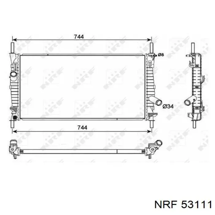 Радиатор охлаждения двигателя Ford 1671801 цена, от 130.12 USD