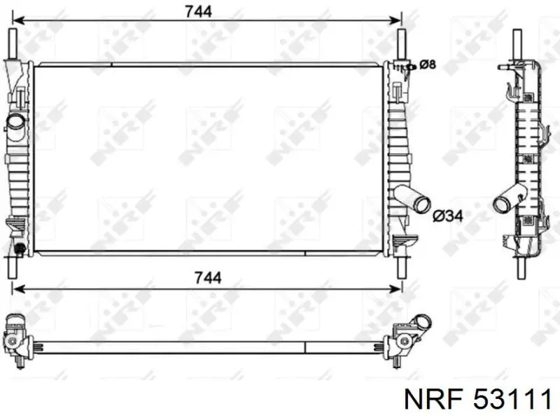 Радиатор 53111 NRF