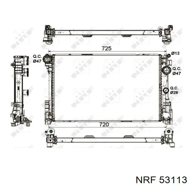 Радиатор охлаждения двигателя AVA MSA2575 цена, от 140.80 USD