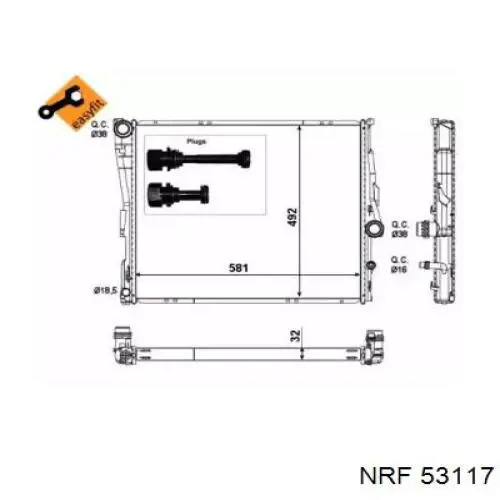 53117 NRF радиатор