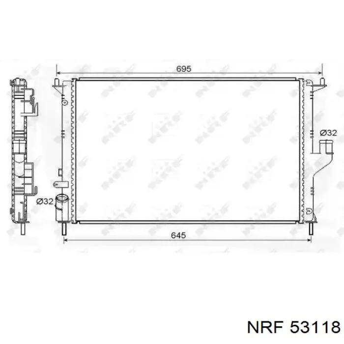 Радиатор 53118 NRF