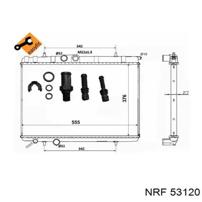 Радиатор охлаждения NRF 53120
