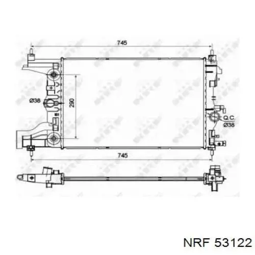 53122 NRF радиатор