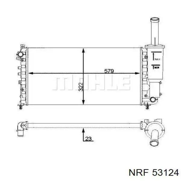 Радиатор охлаждения двигателя NRF 53124 цена, от 57.21 USD