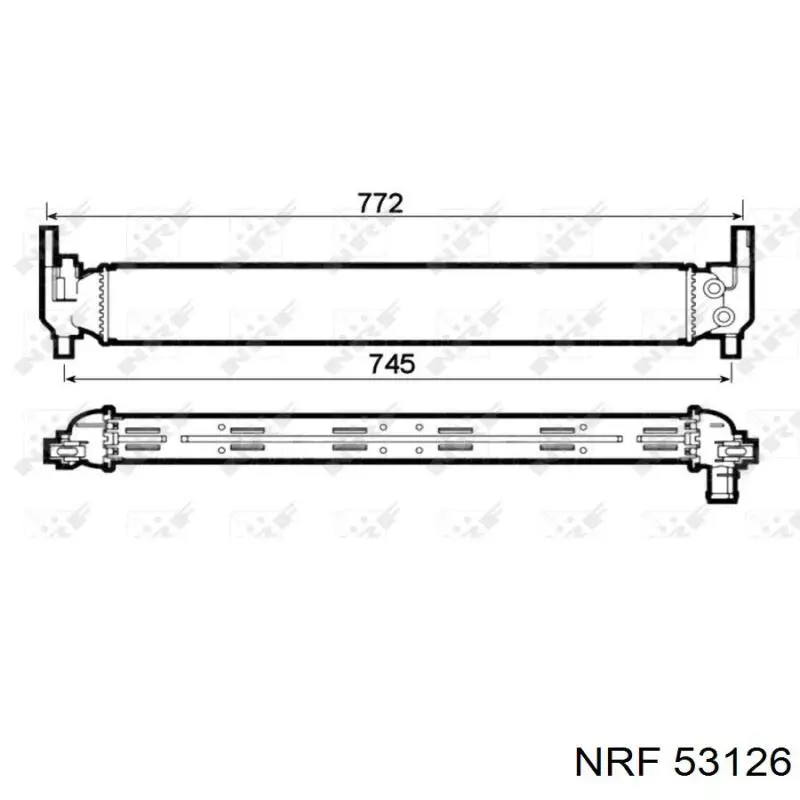 Радиатор охлаждения двигателя дополнительный NRF 53126