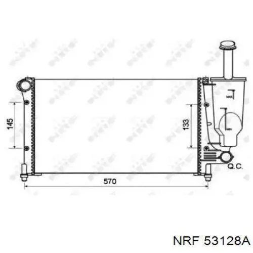 Радиатор охлаждения двигателя NRF 53128A цена, от 76.19 USD