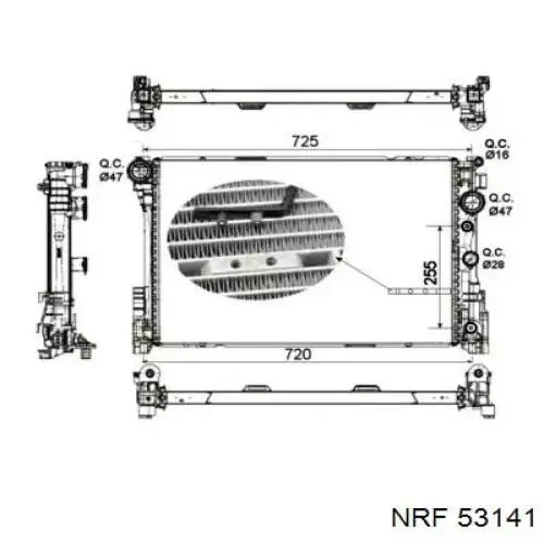 Купить 53141 NRF Радиатор водяной