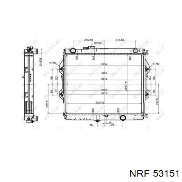 Радиатор 53151 NRF