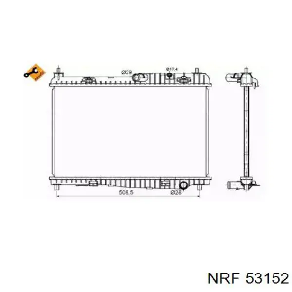 Купить 53152 NRF Радиатор водяной