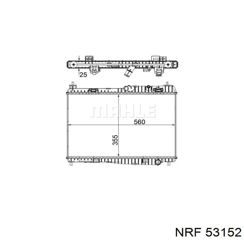 Радиатор охлаждения двигателя NRF 53152 цена, от 73.66 USD