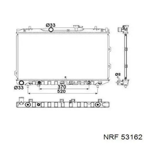 Радиатор 53162 NRF