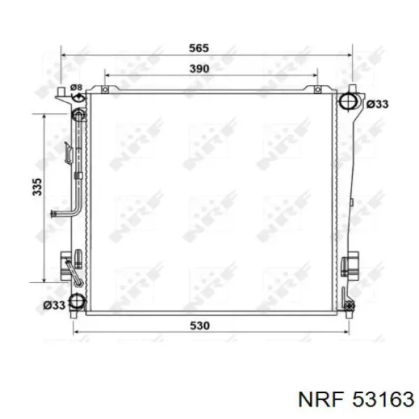 Radiador refrigeración del motor 53163 NRF