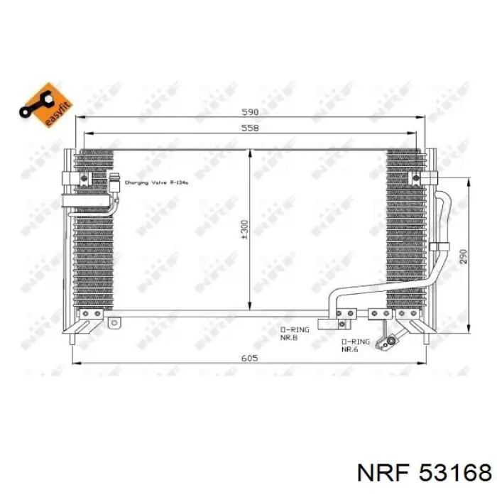 Радиатор 53168 NRF