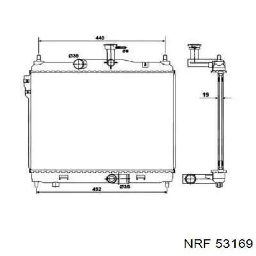 Радиатор 53169 NRF