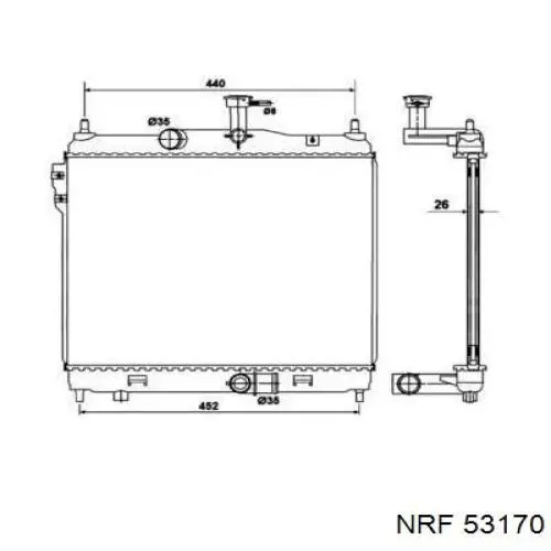 Радиатор 53170 NRF