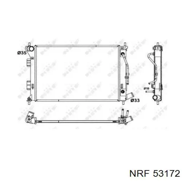 Купить 53172 NRF Радиатор водяной