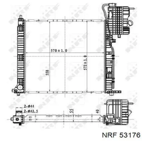 Радиатор 53176 NRF