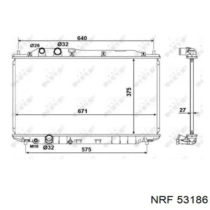 53186 NRF радиатор