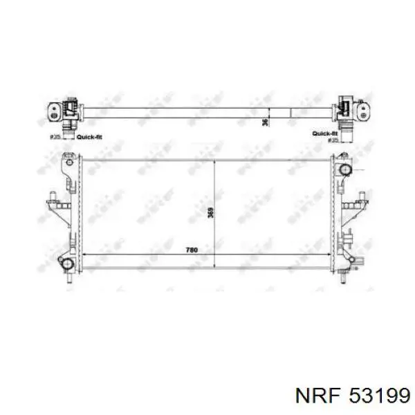 Радиатор охлаждения NRF 53199