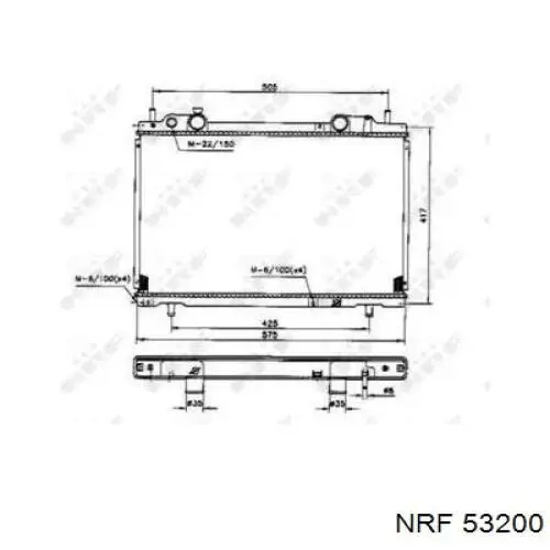 53200 NRF радиатор
