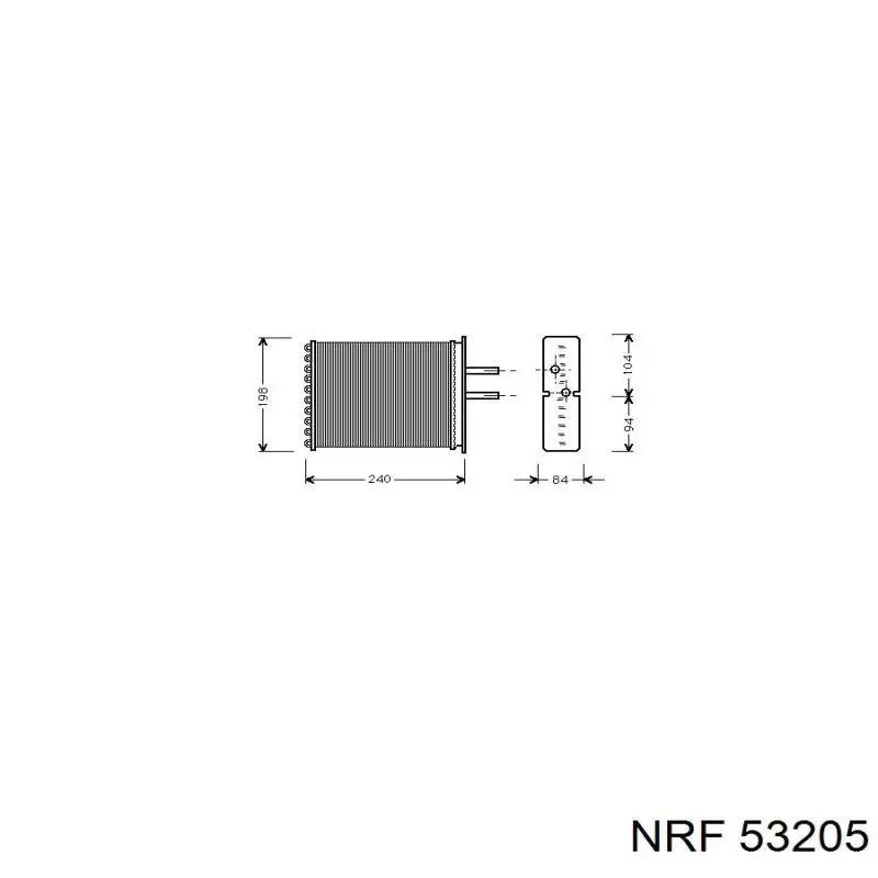 53205 NRF Радиатор отопителя салона